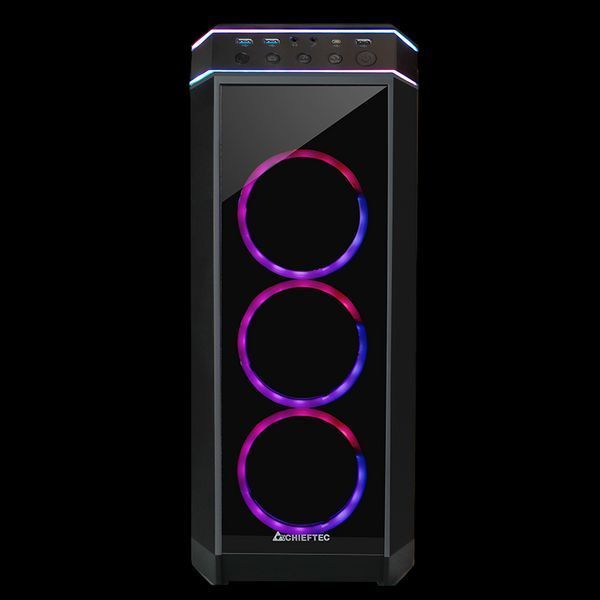 Case ATX Chieftec STALLION II, w/o PSU, 0.6mm, 4x120mm ARGB, Front&Side Tempered Glass, ARGB Hub, 1x 225330 фото