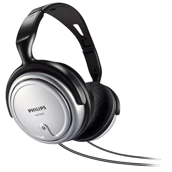 Headphones Philips SHP2500, Silver/Black, Indoor Corded TV Headphone, Cable: 6 m 210769 фото