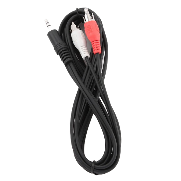 CCA-458-2.5M 3.5mm stereo plug to 2 phono plugs 2.5 meter cable, Cablexpert 44385 Imagini