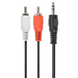 CCA-458-2.5M 3.5mm stereo plug to 2 phono plugs 2.5 meter cable, Cablexpert 44385 Imagini 6