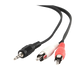 CCA-458-2.5M 3.5mm stereo plug to 2 phono plugs 2.5 meter cable, Cablexpert 44385 Imagini 5