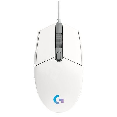 Gaming Mouse Logitech G102 Lightsync, Optical, 200-8000 dpi, 6 buttons, Ambidextrous, RGB, White USB 114697 фото