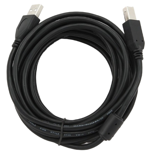 Cable USB, AM/BM, 4.5 m, USB2.0 Premium quality with ferrite core, Cablexpert, CCF-USB2-AMBM-15 44412 фото