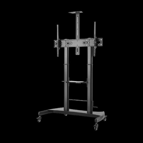 Display/TV Mount Stand Gembird TVS-100T-02, 60-100"; Black, VESA; max 100kg, Height adjustable TV fl 219061 фото