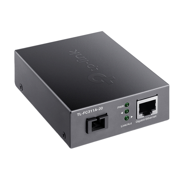 1000MB RJ45 to 1000M SC fiber Converter FC311A-20, Send: 1550nm, Receive: 1310nm, Up to 20km 219628 Imagini