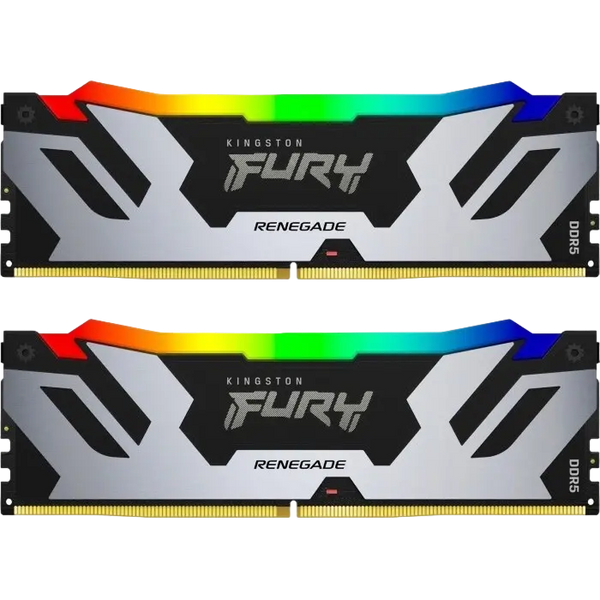 .48GB DDR5-8000MHz Kingston FURY Renegade RGB (Kit of 2x24GB) (KF580C38RSAK2-48), CL38-48-48, 1.4V, Black/Silver 274337 фото