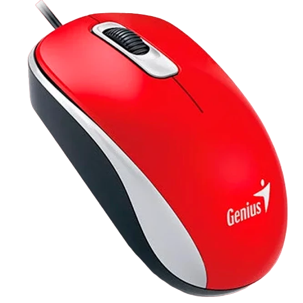Mouse Genius DX-110, Optical, 1000 dpi, 3 buttons, Ambidextrous, Red, USB 76204 Imagini