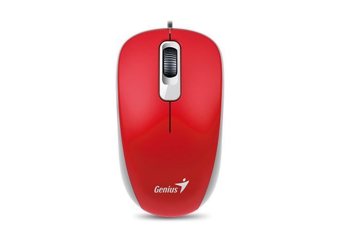 Mouse Genius DX-110, Optical, 1000 dpi, 3 buttons, Ambidextrous, Red, USB 76204 Imagini