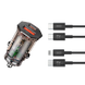 Car Charger XO, PD 20W+QC3.0 18W, CC50, Brown 211048 Imagini 1