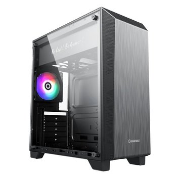 Case ATX GAMEMAX Nova N5, w/o PSU, 1x120mm, FRGB LED fan, ARGB LED strip, TG, USB 3.1, Black 115860 фото