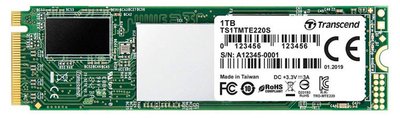 .M.2 NVMe SSD 1.0TB Transcend 220S [PCIe 3.0 x4, R/W:3500/2800MB/s, 360/425K IOPS, SM2262, 3DTLC] 92821 фото