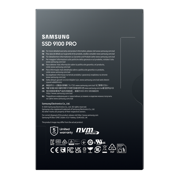 .M.2 NVMe SSD 2.0TB Samsung 9100 PRO "MZ-VAP2T0BW" [PCIe 5.0 x4, R/W:14700/13400MB/s, 1850K/2600K IO 230774 фото
