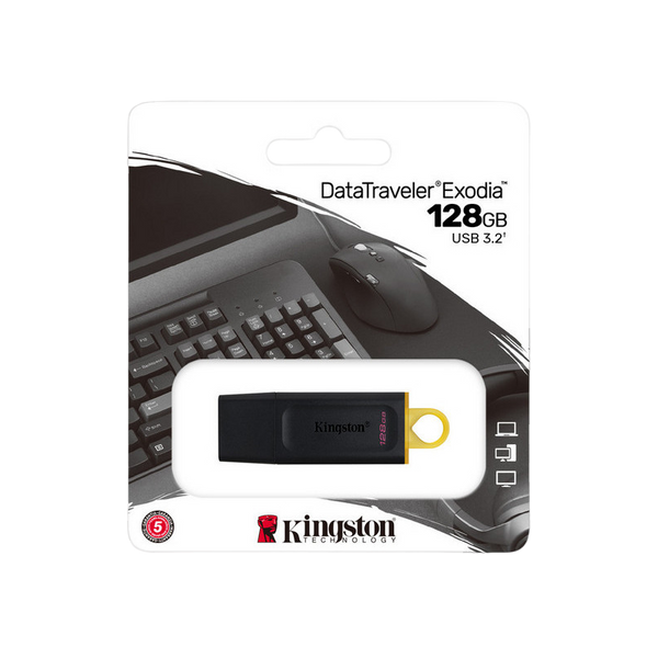 128GB USB3.2 Flash Drive Kingston DataTraveler Exodia (DTX/128GB), Black, Plastic, Classic Cap 123228 Imagini