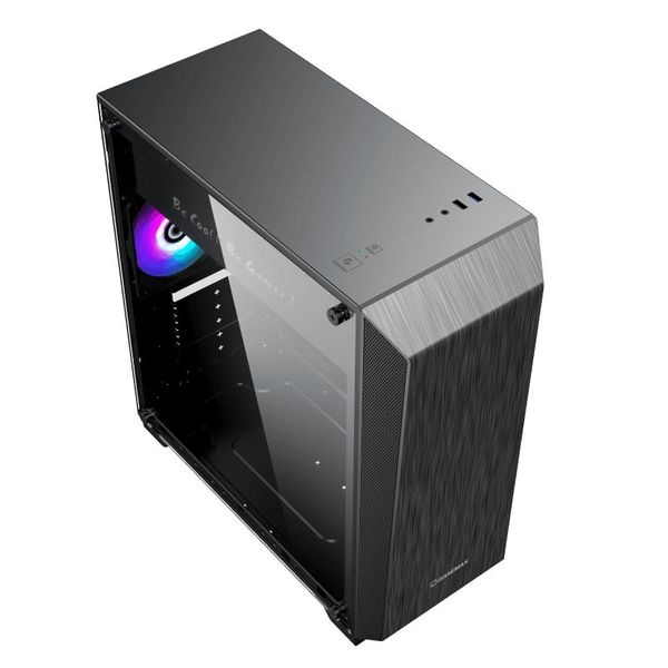 Case ATX GAMEMAX Nova N5, w/o PSU, 1x120mm, FRGB LED fan, ARGB LED strip, TG, USB 3.1, Black 115860 фото