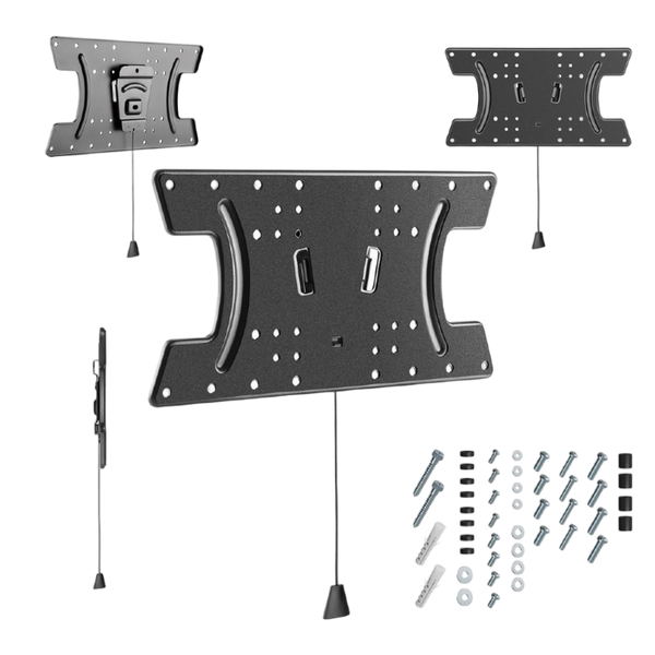 Wall Mount Gembird "WM-65F-03" Black 32"-65", 30kg, VESA:up 400x200, Wall distance: 24mm 216161 фото