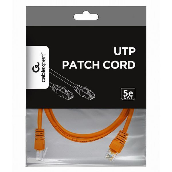 2m, Patch Cord Orange, PP12-2M/O, Cat.5E, Cablexpert, molded strain relief 50u" plugs 48029 фото