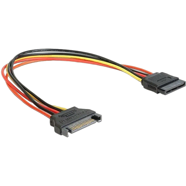 Cable SATA power extention cable, 0.3 m, Cablexpert CC-SATAMF-01 86204 Imagini