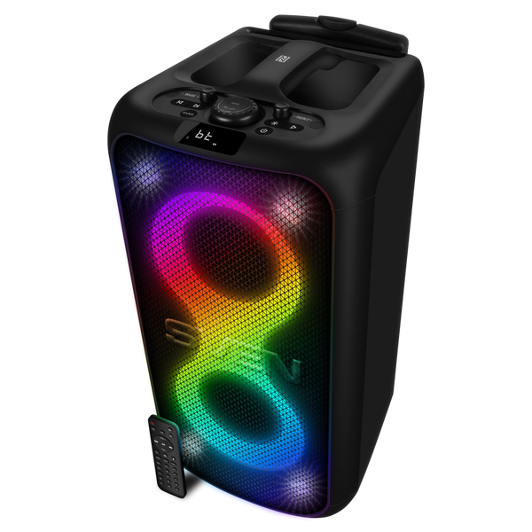 Partybox SVEN "PS-1000" 180W, TWS, Bluetooth, FM, USB,LED-display, 8000mA*h, Black 235068 Imagini