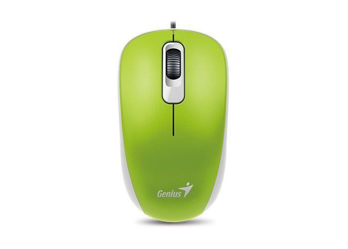 Mouse Genius DX-110, Optical, 1000 dpi, 3 buttons, Ambidextrous, Green, USB 76205 Imagini