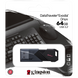 64GB USB3.2 Flash Drive Kingston DataTraveler Exodia Onyx (DTXON/64GB), Black, Plastic, Slider Cap 213355 фото 1