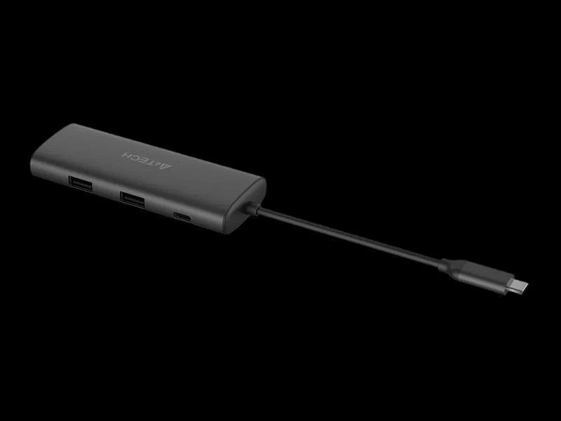 Docking Station A4Tech 8-IN-1, HDMI, USB3.0, USB2.0, 2xUSB-C, SD, MicroSD, LAN, PD100W, Aluminum 203841 фото