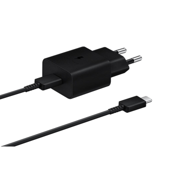 Original Sam. EP-T1510, Fast Travel Charger 15W PD (with cable), Black 219285 фото