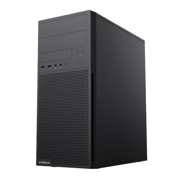 Case ATX 500W Sohoo 2816BK, 0.4mm, 2xUSB2.0, 1x5.25", 1x3.5", 3x2.5", PSU: ATX-500W-12cm, Black 224530 фото