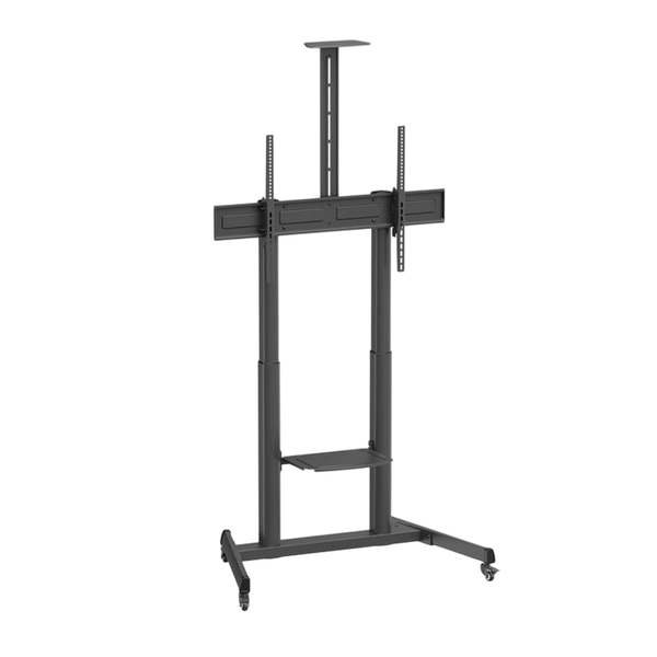 Display/TV Mount Stand Gembird TVS-100T-03, 60-100"; Black, VESA; max 120kg, TV floor stand with cas 246435 Imagini