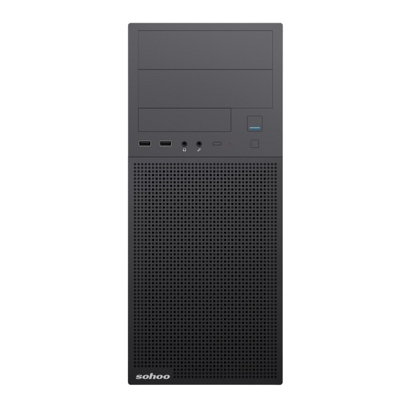 Case ATX 500W Sohoo 2816BK, 0.4mm, 2xUSB2.0, 1x5.25", 1x3.5", 3x2.5", PSU: ATX-500W-12cm, Black 224530 фото