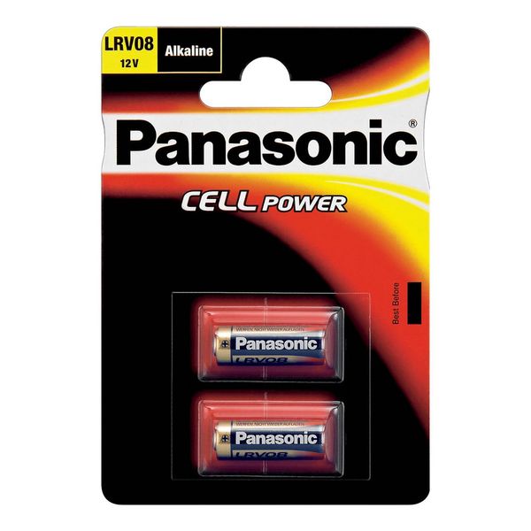 LR08 Panasonic "CELL Power" 12V, Alkaline, Blister*2, LRV08L/2BE, (23A, 8LR23) 71710 фото