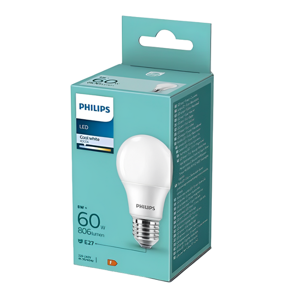 Lamp LED Philips 60W 60A E27 CW 230V FR ND 1PF/6 212263 фото