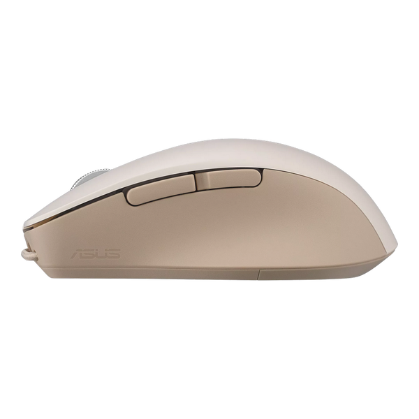 Wireless Mouse Asus SmartO MD200, up to 4200dpi, 6 buttons, Carrying Loop, 85g. 1xAA, 2.4/BT, Beige 260541 фото