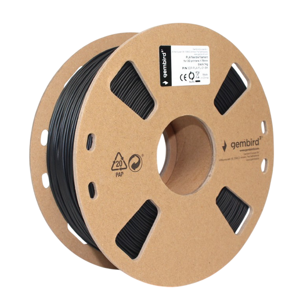 PLA 1.75 mm Flexible Black, 1 kg, Gembird, 3DP-PLA-FL-01-BK 235710 Imagini