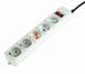 Surge Protector Gembird SPG3-B-6C, 5 Sockets, 1.8m, up to 250V AC, 16 A, Grey 203161 фото 3