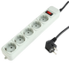 Surge Protector Gembird SPG3-B-6C, 5 Sockets, 1.8m, up to 250V AC, 16 A, Grey 203161 фото 4