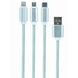 Cable 3-in-1 MicroUSB/Lightning/Type-C - AM, 1.0 m, SILVER, Cablexpert, CC-USB2-AM31-1M-S 89255 фото 2