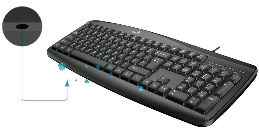 Keyboard & Mouse Genius Smart KM-200, Customizable Fn keys, Spill resistant, Black, USB 125842 фото