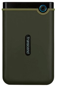 2.0TB (USB3.1) 2.5" Transcend "StoreJet 25M3G" Slim, Military Green, Rubber Anti-Shock, OT Backup 86308 фото