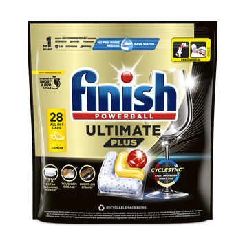 Dishwasher Capsules FINISH 28tab Ultimate Plus Lemon 263061 Imagini