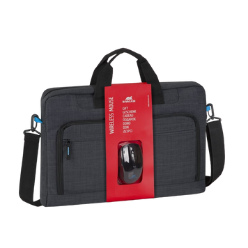 NB bag Rivacase 8058, for Laptop 17.3" & City Bags + Wireless mouse, Black 205440 Imagini