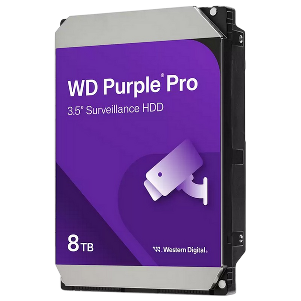 3.5" HDD 8.0TB-SATA-256MB Western Digital "Purple Pro (WD8002PURP)", Surveillance, 24/7, CMR, 7200 258589 фото