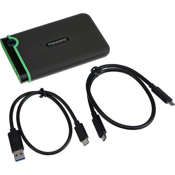 4.0TB (USB3.1/Type-C) 2.5" Transcend "StoreJet 25M3C", Iron Gray, Rubber Shock-Resistant, 1T Backup 118242 фото