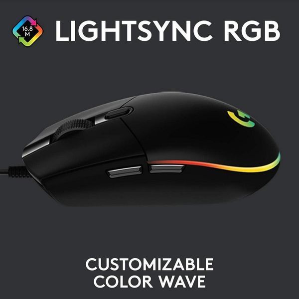 Gaming Mouse Logitech G102 Lightsync, 200-8000 dpi, 6 buttons, 85g, 1000Hz, Ambidextrous, Onboard me 114696 Imagini