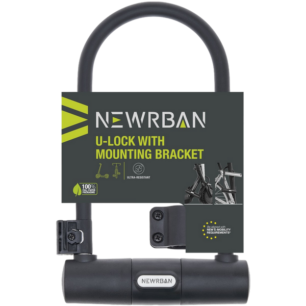 U-Lock Witch Mounting Bracket For E-Scooter/Bicycle, Newrban, Black 217214 фото