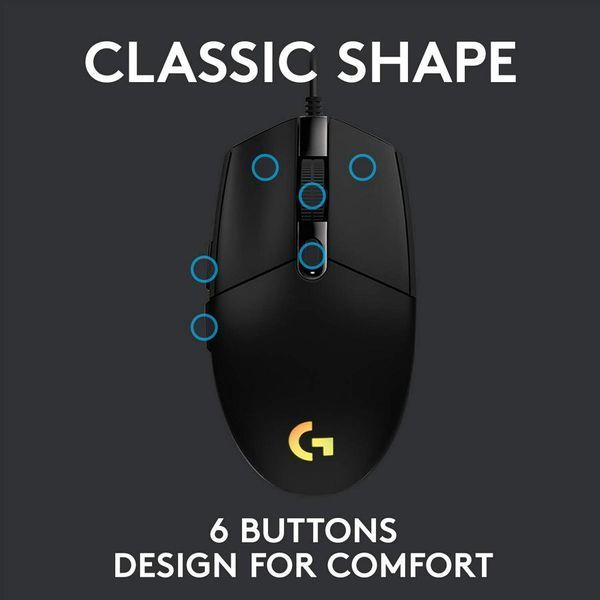 Gaming Mouse Logitech G102 Lightsync, 200-8000 dpi, 6 buttons, 85g, 1000Hz, Ambidextrous, Onboard me 114696 Imagini