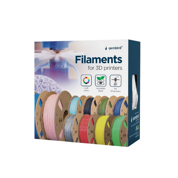 PLA 1.75 mm Flexible White, 1 kg, Gembird, 3DP-PLA-FL-01-W 235711 фото