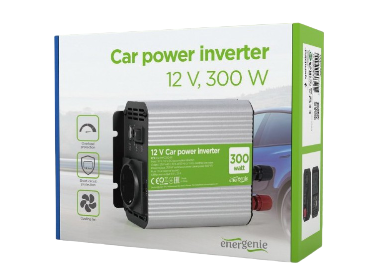 Inverter Energenie car power: Max.300W, 12 V, EG-PWC300-01 148895 фото