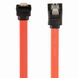 Cable Serial ATA III 30 cm data, 90 degree connector, metal clips, Cablexpert CC-SATAM-DATA90-0.3M 88011 фото 1
