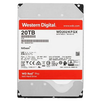 3.5" HDD 20.0TB-SATA-512MB Western Digital "Red Pro (WD202KFGX)", NAS, CMR, 7200rpm, 2.5M (MTBF) 249295 Imagini