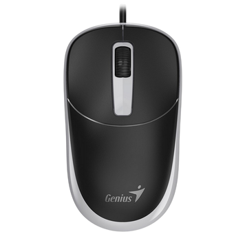 Mouse Genius DX-123, 1200 dpi, 3 buttons, Ambidextrous, 85g, 1.5m, USB, Black Grey 227598 фото